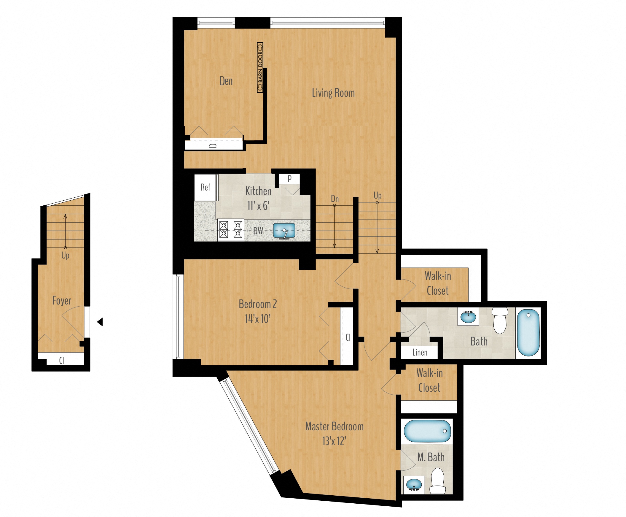 2 Bedroom + Den Image